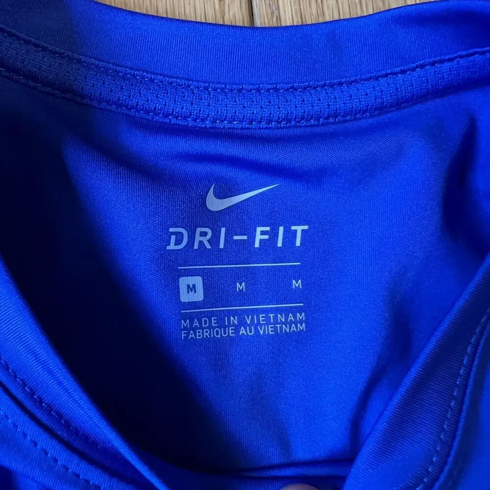 Nike Boy's Blue Sleeveless Tank Top-Size M